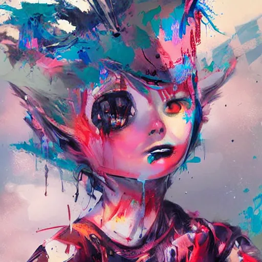 Image similar to artistic dirty art acrylic painting, paint brushstrokes and squeegeed dirty artwork, art by ross tran style reminiscent of illustrative children books, surreal, human figures, low tons colors, world leaders of terror 2 1 th century