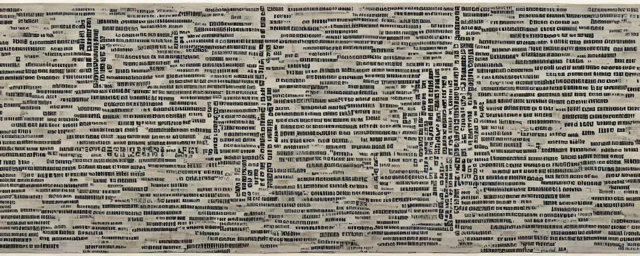 Image similar to a typographic painting of words and letters, by John Cage, oil paint, Concrete poetry, Fluxus, abstract, words, Highly Detailed