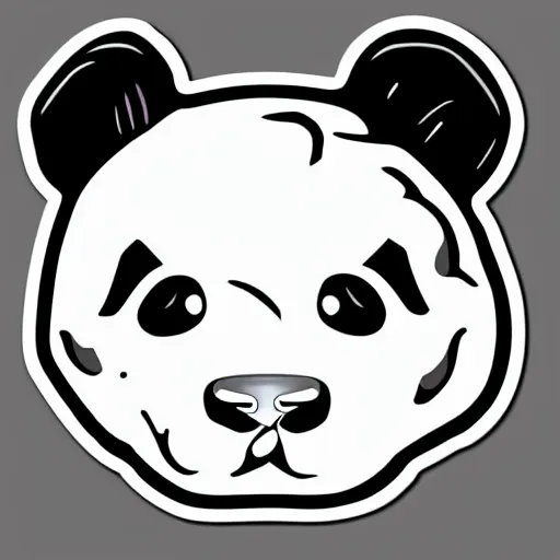 Image similar to in the style of max prentis and deathburger and laurie greasley a vector sticker logo of a panda, highly detailed, colourful, 8k wallpaper