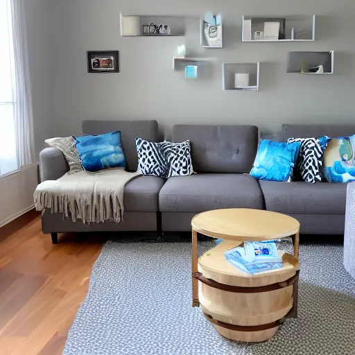 Image similar to Twittercore themed livingroom