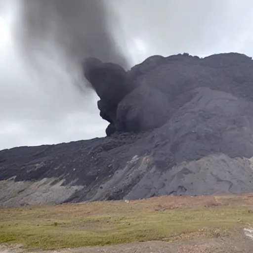 Prompt: an airplane crashed in a volcano