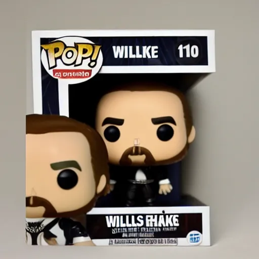 Prompt: a funko pop of william shakespeare