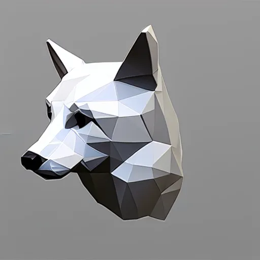 Image similar to Low poly wolf