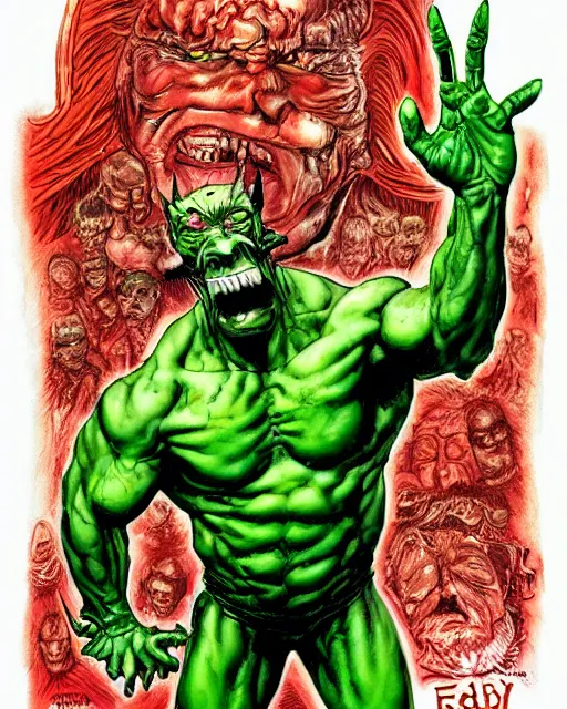 Image similar to green sad devil by glenn fabry