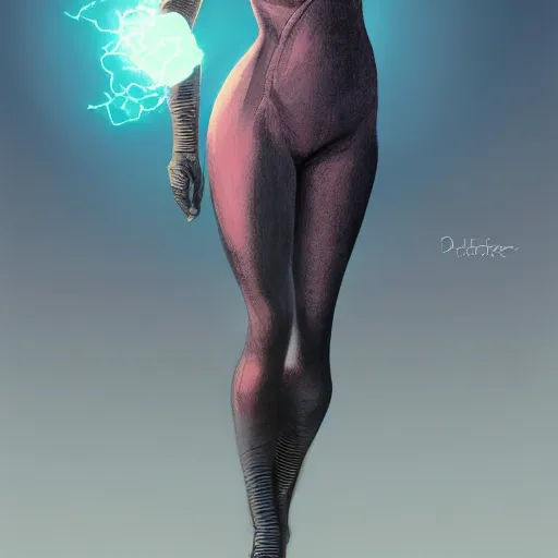 Image similar to painting of a female in a skintight dress, by dan hillier and charlie bowater and artgerm, 4 k, highly detailed, trending on artstation, volumetric lightning, highly detailed