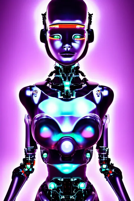 Image similar to detailed photo of the half - cybernetic robocatgirl with human face, symmetry, awesome exposition, very detailed, highly accurate, intricate, professional lighting diffracted lightrays, 8 k, sense of awe, science fashion magazine cover