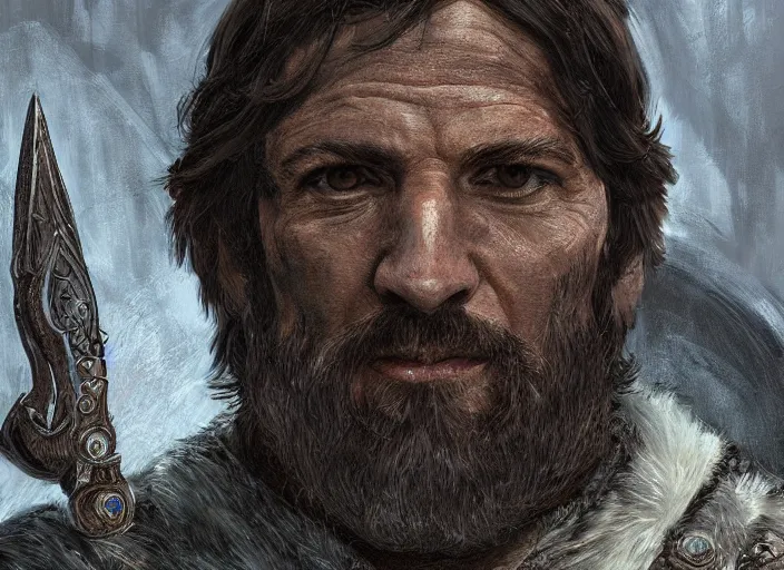 Prompt: a highly detailed skyrim portrait of a dentist, james gurney, james jean