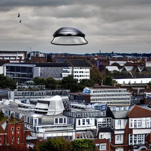 Image similar to a UFO attacking Southampton UK