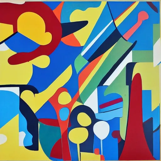 Image similar to mid century modern art by bernard simunovic