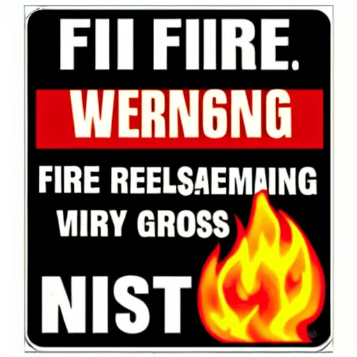 Image similar to fire warning label