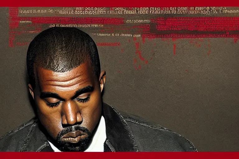 Image similar to kanye west my beautiful dark twisted fantasy,