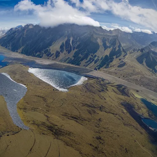 Prompt: aerial 3 5 mm photograph of flying scapecraft over laskhwadeep island