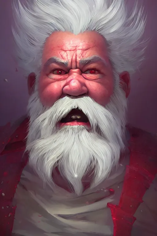 Prompt: joyous dwarf with white hair, red eyes, red iris, long beard, pale snow white skin, full body character portrait, colorful, octane render, unreal engine, studio lighting, photorealistic, digital art by studio ghibli and greg rutkowski