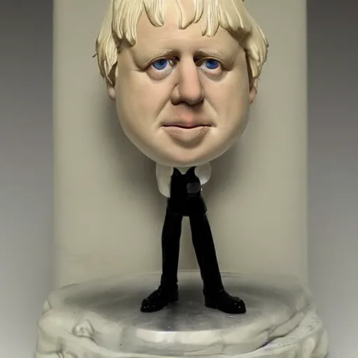 Image similar to Boris Johnson as a porcelain figurine