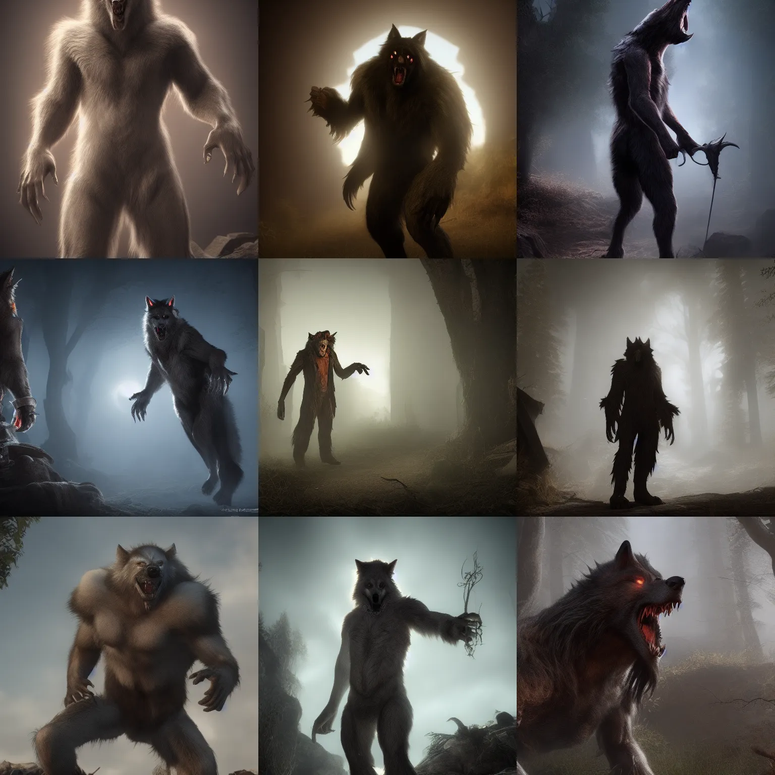 Prompt: werewolf from van helsing unreal engine hyperreallistic render 8k character concept art masterpiece