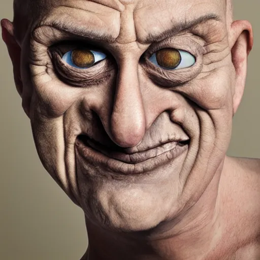 Prompt: a stunning award-winning portrait of the trollface man, very high quality, extremely detailed, photography, studio lighting
