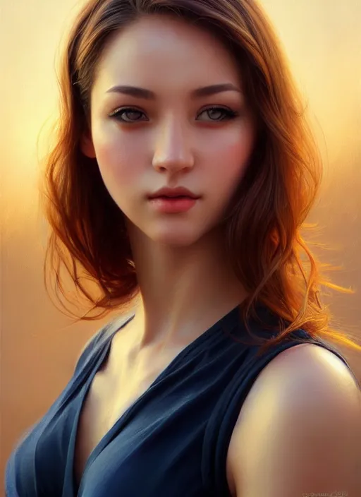 Image similar to photo of a gorgeous young woman in the style of stefan kostic, realistic, sharp focus, 8k high definition, insanely detailed, intricate, elegant, art by stanley lau and artgerm