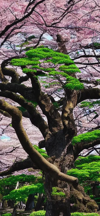 Image similar to “ a portrait photo of tyrannosaurus at a sakura tree, side shot, by shunji dodo, 8 k resolution, high quality ”