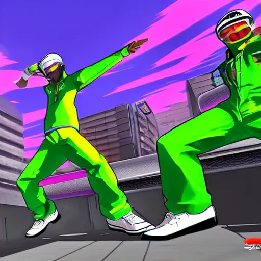 Image similar to jet se radio future, bomb rush cyberfunk, jet set radio sequel, cel - shading, unreal engine 5