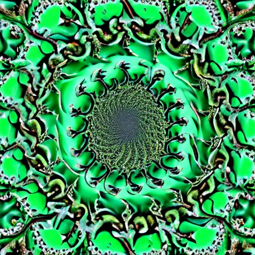 Image similar to fractal green dragon, fractal rosebuds