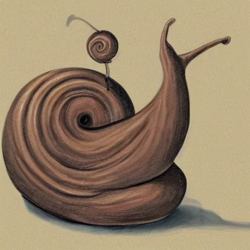 Prompt: a humanoid snail