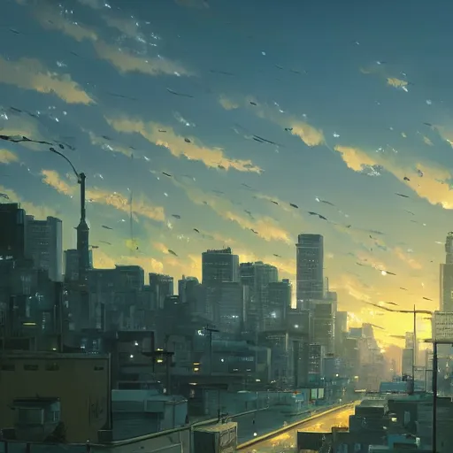 Image similar to beautiful city landscape Makoto Shinkai