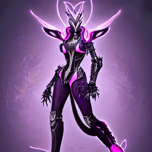 Image similar to highly detailed exquisite fanart, of a beautiful female warframe, but as a robot dragon, shiny silver armor with fuchsia accents, engraved, elegant pose, close-up shot, epic cinematic shot, glowing purple eyes, sharp claws for hands, professional digital art, high end digital art, singular, realistic, captura, DeviantArt, artstation, Furaffinity, 8k HD render