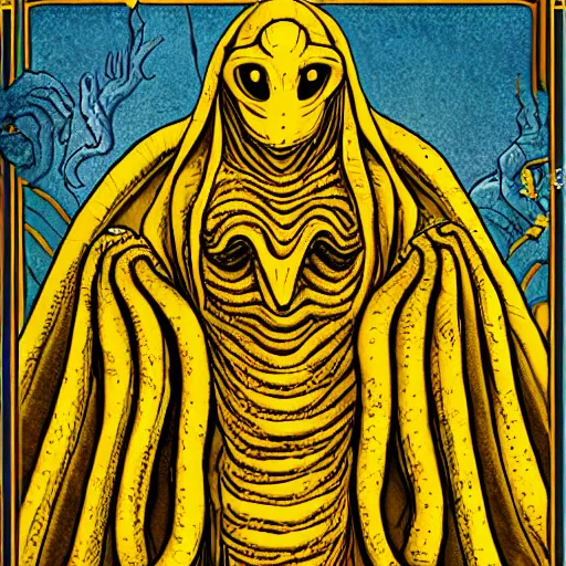 Prompt: Hastur the king in yellow, highly detailed, 4k, wymsical