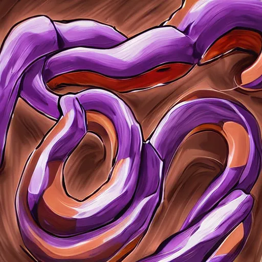 Image similar to digital art ekans high quality