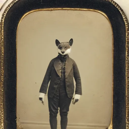 Image similar to an on photograph of a furry from the early 1 9 th century