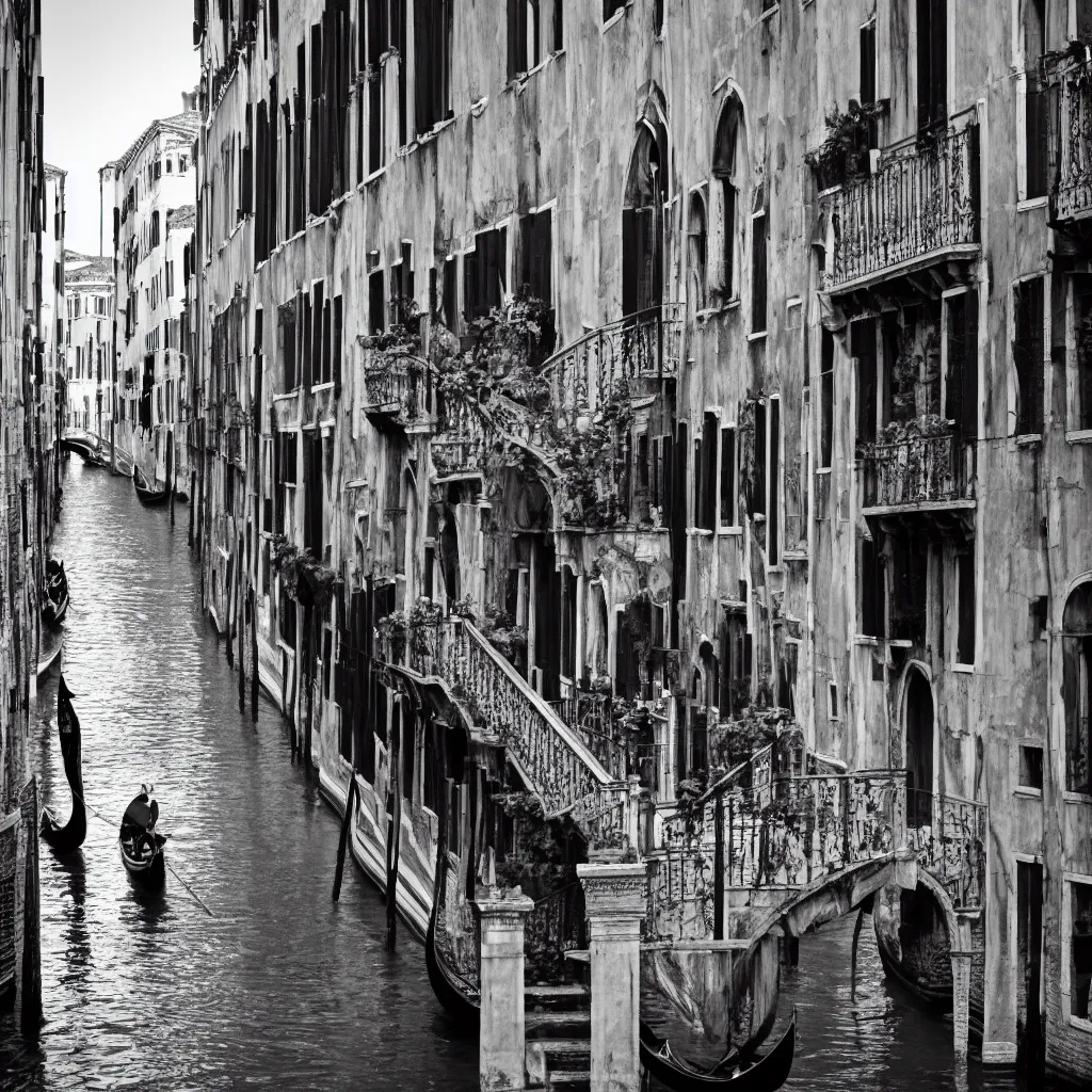 Prompt: venice bridges stairs by piranesi, composition, cinematic, rule, grid