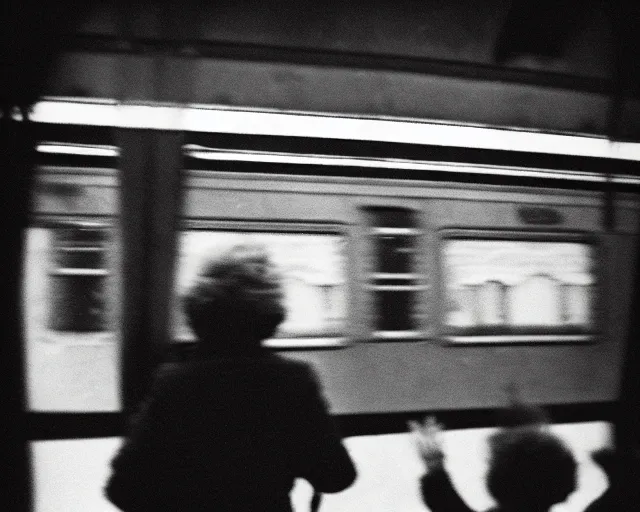 Image similar to a lomography photo of rumble between two grandmoms in soviet train this morning, bokeh,