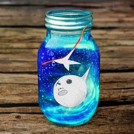 Image similar to would you like to swing on a star, carry moon beams home in a jar, and be better off than you are, or would you rather be a fish?