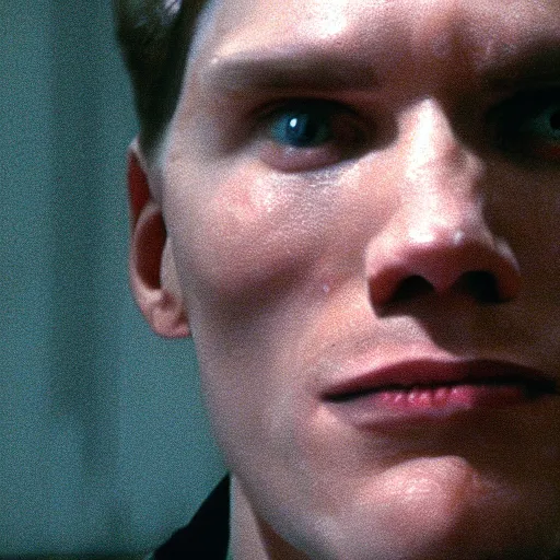 Image similar to Live Action Still of Jerma in The Exorcist, real life, hyperrealistic, ultra realistic, realistic, highly detailed, epic, HD quality, 8k resolution, body and headshot, film still