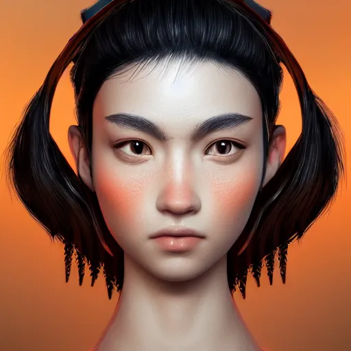 Prompt: portrait of Nezha, digital art, highly detailed, concept art, intricate, sharp focus, Trending on Artstation HQ, deviantart, unreal engine 5, 4K UHD image