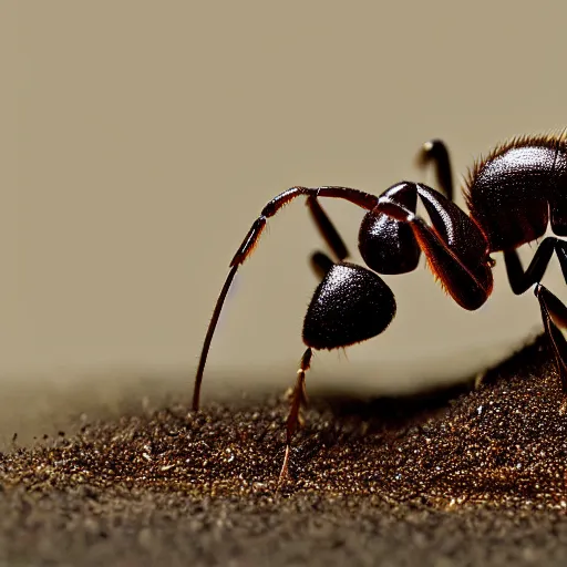 Image similar to digital art of an ant betraying its anthill
