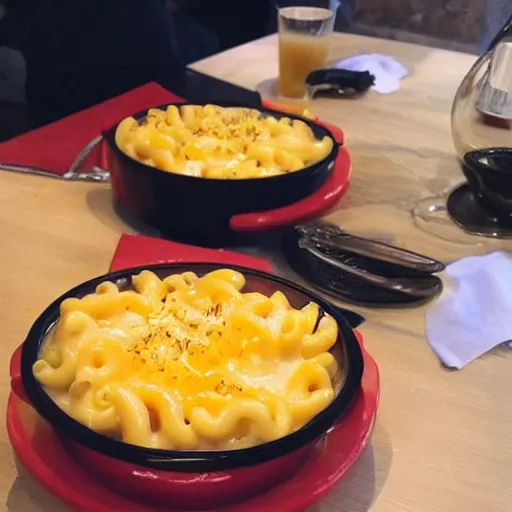 Image similar to a mac n' cheese dream. flowing with cheese. gorgeous vista.