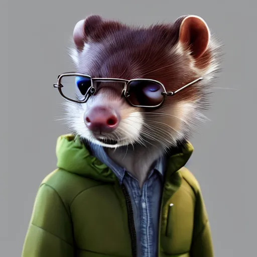 Image similar to a anthropomorphic ferret is walter white, hyperdetailed, artstation, cgsociety, 8 k