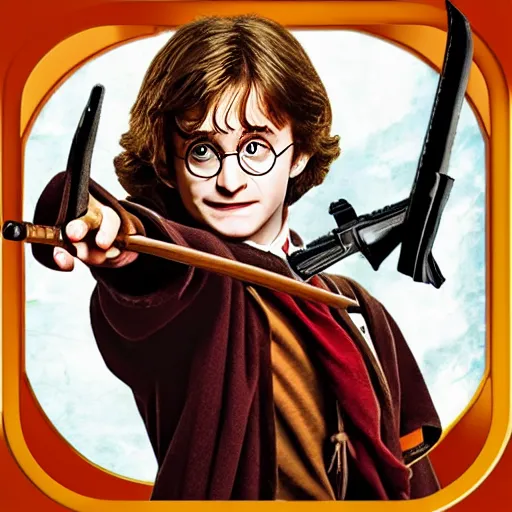 Prompt: harry potter but with guns