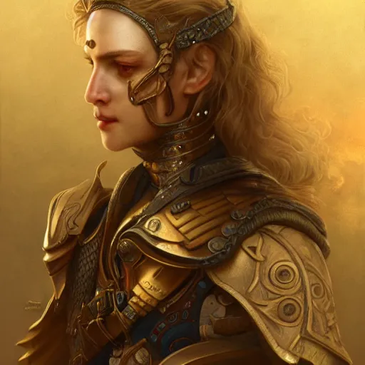 Image similar to a beautiful ultradetailed fine art old vintage warrior, by tom bagshaw and zach sutton, couples portrait, vignette, 3 5 mm lens, golden ratio composition, studio photography, very detailed, humanoids, artstation, 8 k, highly coherent