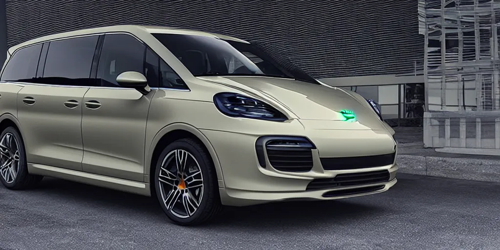 Image similar to “2021 Porsche Minivan, ultra realistic, 4K, high detail”