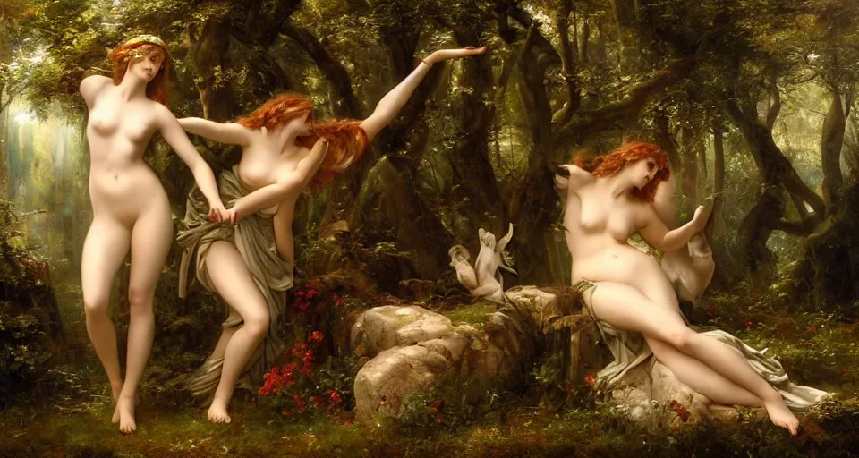 Image similar to Enchanted and magic forest, by Guillaume Seignac