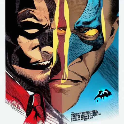 Image similar to batman versus gus fring, poster, movie poster, facing each other, side angle, imax, highly detailed