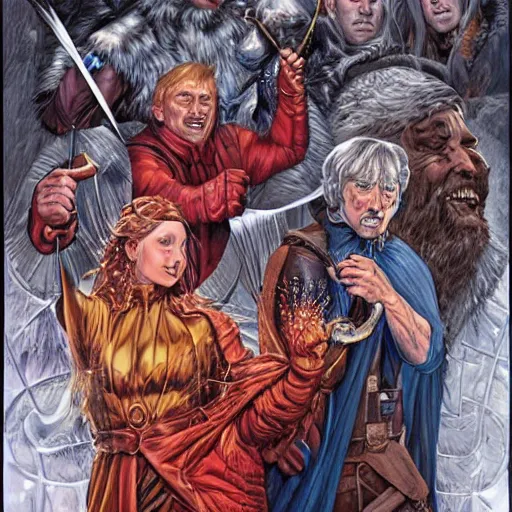 Prompt: a song of ice and fire by Joe Jusko