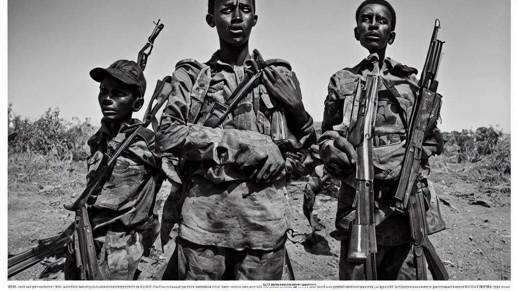 Prompt: ethiopian civil war, derg, portrait picture, in the cover of new york times