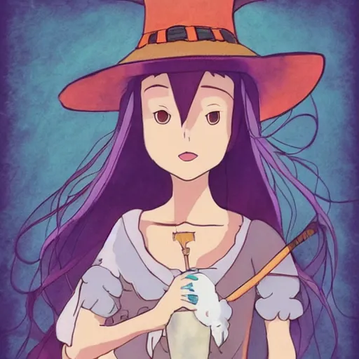 Prompt: queen witch in the style of ghibli artstation