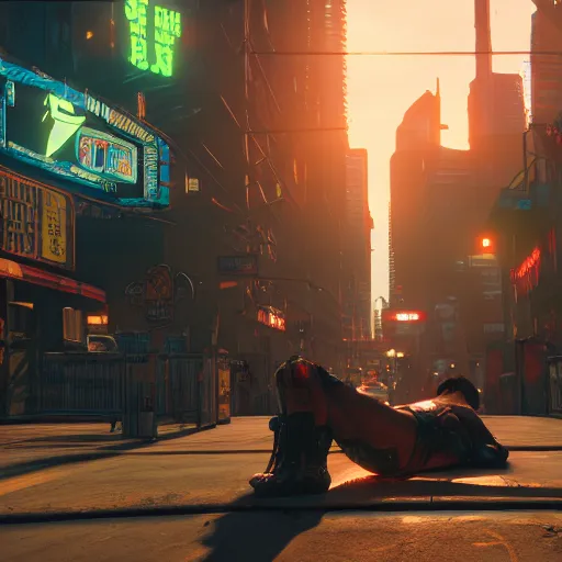 Image similar to ripper doc tragedy in Cyberpunk 2077. CP2077. 3840 x 2160