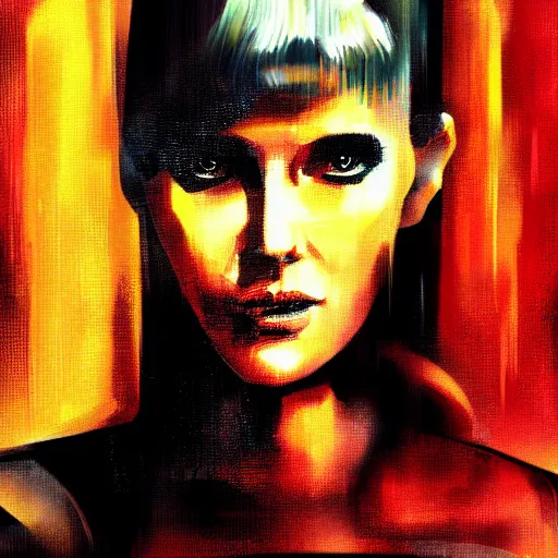 Image similar to Rachael from blade runner digital painting high quality