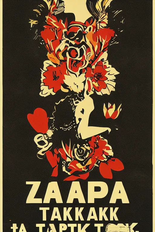Image similar to poster for an exhibition called zapzarap : the art of taking away