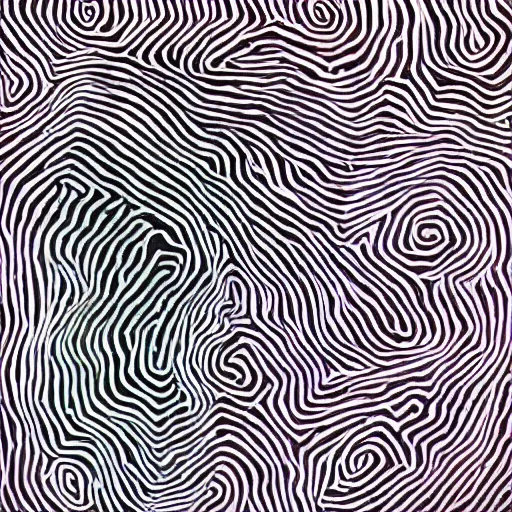 Prompt: a thumbprint abstract art line by ari weinkle